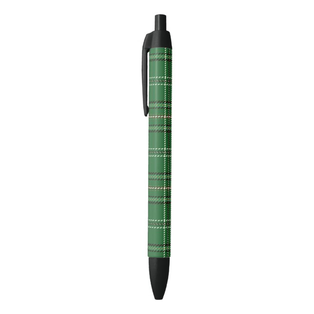 Green Tartan    Black Ink Pen (Top (Vertical))