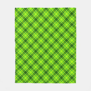 Green Tartan Chequered Plaid Pattern-57578 Fleece Blanket