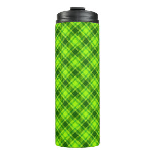Green Tartan Chequered Plaid Pattern-57578 Thermal Tumbler