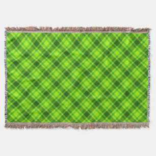 Green Tartan Chequered Plaid Pattern-57578 Throw Blanket