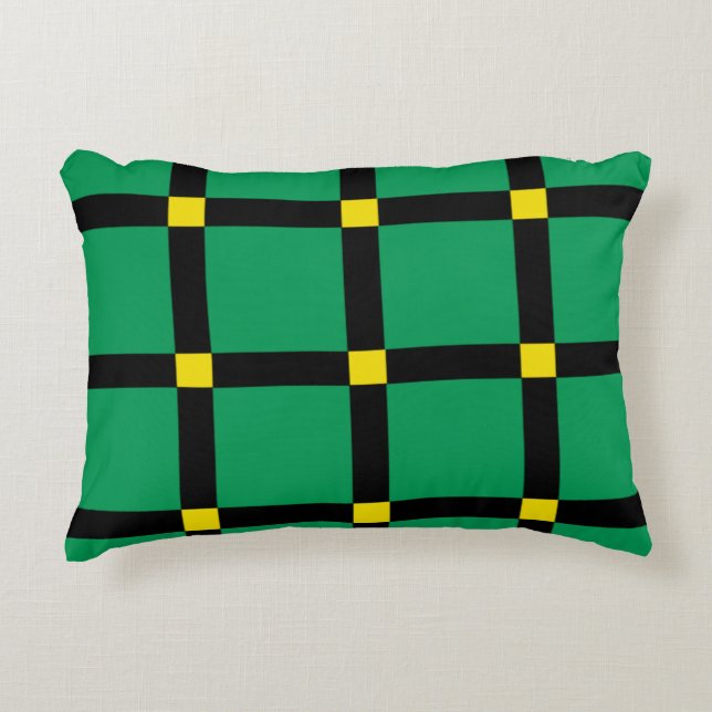 Green Tartan  Decorative Cushion (Front)