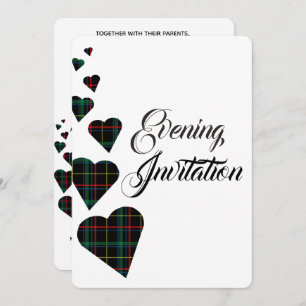 Green Tartan Evening Invitation