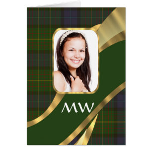 Green tartan photo template
