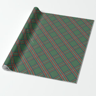 Green Tartan Plaid Holiday Wrapping Paper