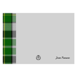 Green Tartan & Scottish Thistle Post-It Notes