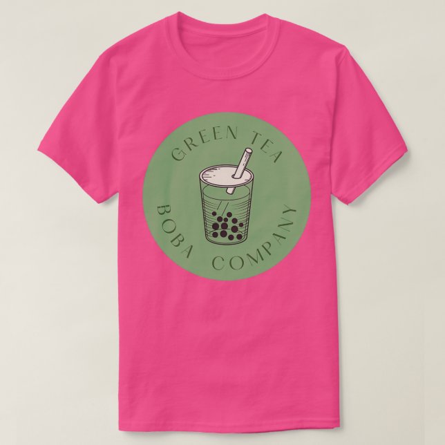 Green Tea Boba Company T-Shirt (Design Front)
