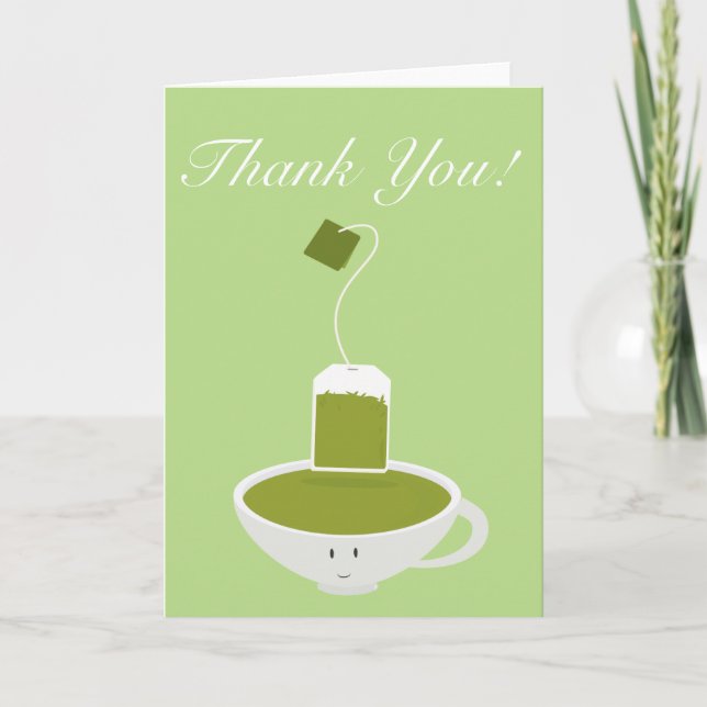 Green tea cup thank you (Front)