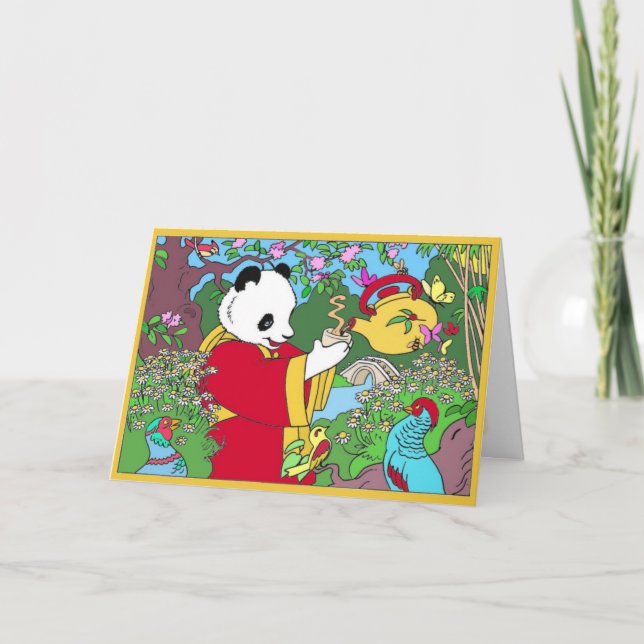 Green Tea Greeting Card (Front)