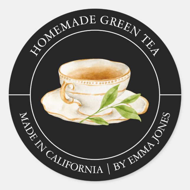Green Tea Modern label (Front)