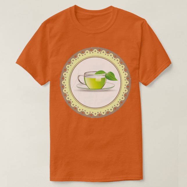 Green Tea Plate T-Shirt (Design Front)