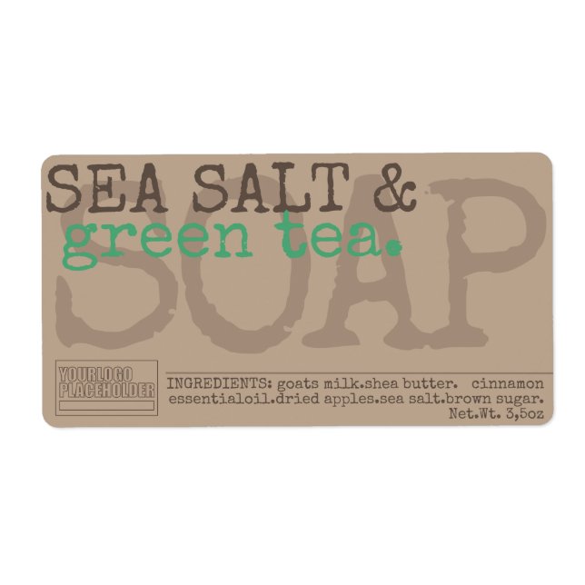 Green Tea Soaps Homemade Trendy Rustic Vintage (Front)