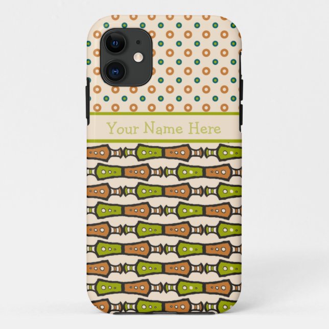 Green Teal Black Cream Tribal iPhone 5/5s Case (Back)