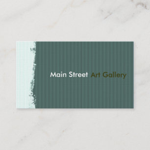 Green Teal  Bold Brushstrokes Splat  Abstract  Art Business Card