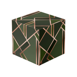Green,teal,gold, golden,geometric,pattern,modern,e cube