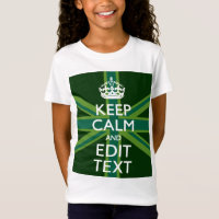 Green Teal Keep Calm And Your Text Union Jack