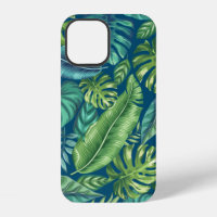 Green & Teal Tropical Palm Banana Monstera Leaves