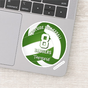 green team colours volleyball player