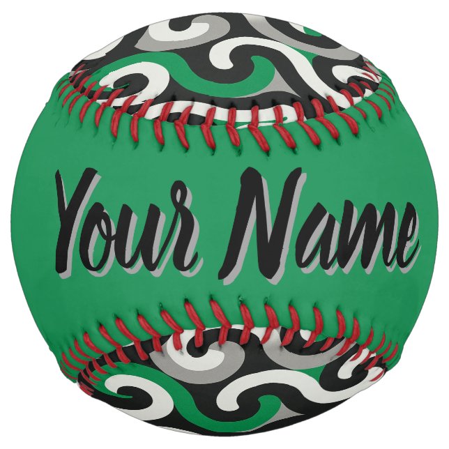 Green Team (personalize) Softball (Back)