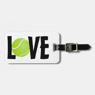 Green Tennis Ball LOVE Luggage Tag