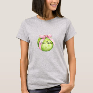 Green Tennis Ball Pink Bow T-Shirt