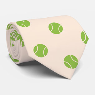 Green Tennis Balls Cream Beige Colour Tie