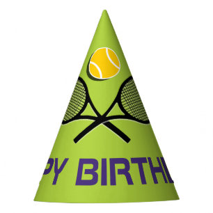 Green tennis rackets  Party Hat