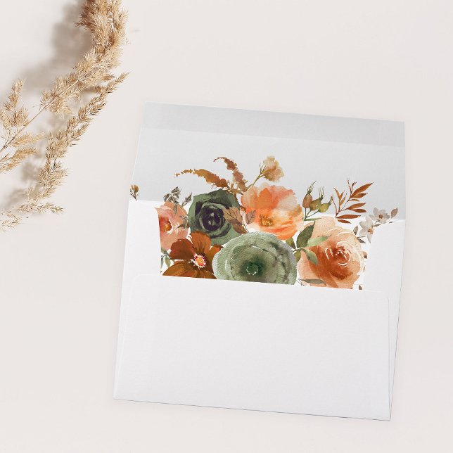 Green & Terra Cotta Floral Envelope 2 (Creator Uploaded)