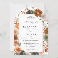 Green & Terra Cotta Floral Wedding S2 VLN- Arch W