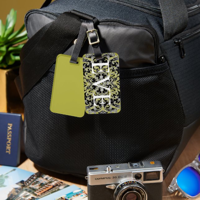 Green Terra Verde Acrylic Luggage Tag (Front & Back)