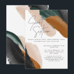 Green terracotta abstract watercolor 16th Birthday Invitation<br><div class="desc">Green terracotta modern elegant abstract watercolor script 16th sweet sixteen Birthday party invitation.</div>
