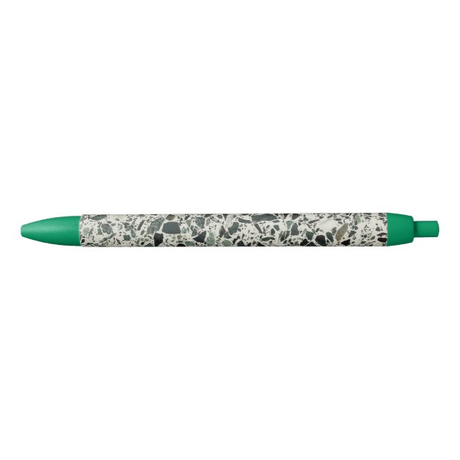 Green Terrazzo Black Ink Pen (Front)