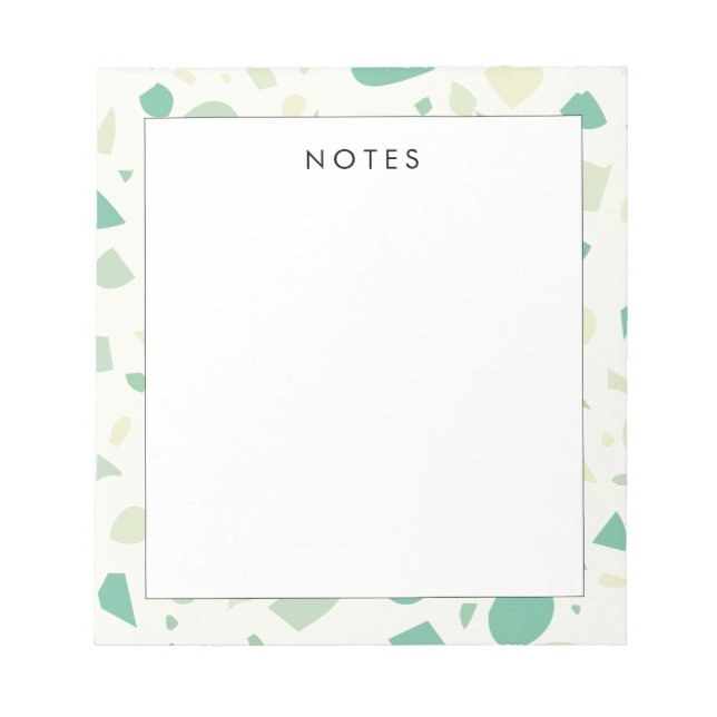 Green terrazzo pattern notepad (Front)