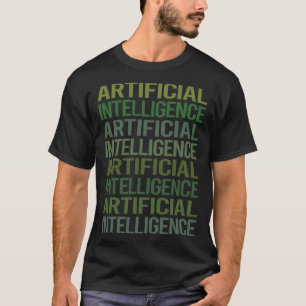 Green Text Artificial Intelligence AI T-Shirt