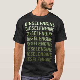 Green Text Diesel Engine T-Shirt