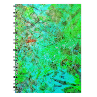 Green texture abstract Spiral Photo Notebook,Rosy Notebook