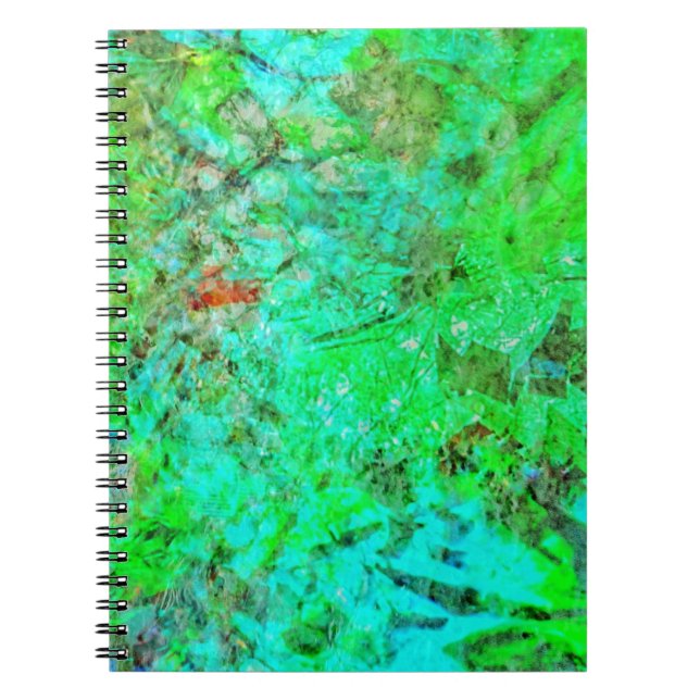 Green texture abstract Spiral Photo Notebook,Rosy  Notebook (Front)