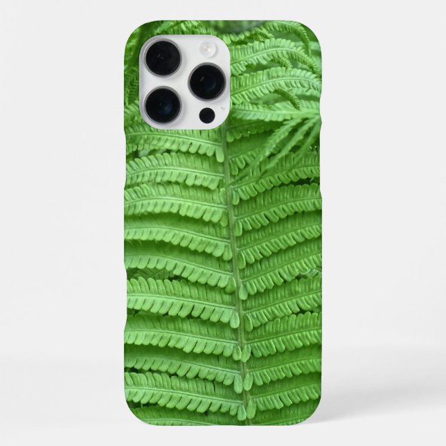 Green Texture Fern Plant iPhone Case (Back)