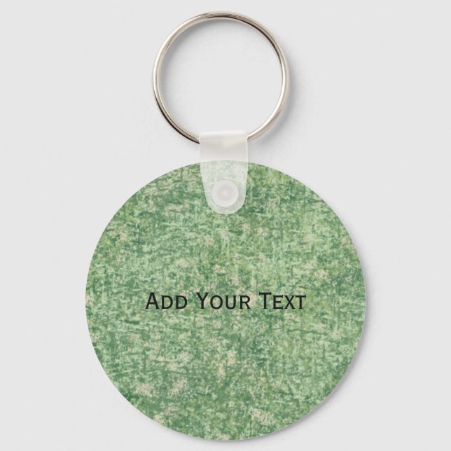 Green Textured Background by Shirley Taylor Key Ring (Front)