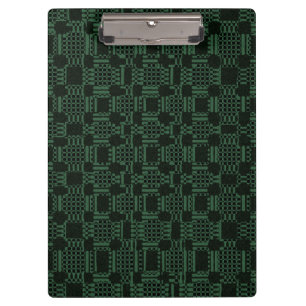 Green textured squares pattern clipboard
