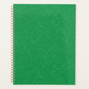 Green textured surface with  swirling pattern planner