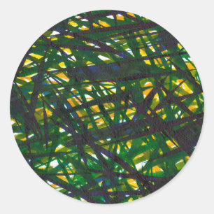 Green Thicket II Classic Round Sticker