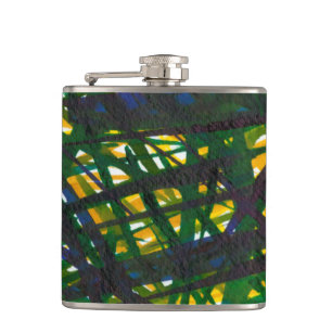 Green Thicket II Hip Flask