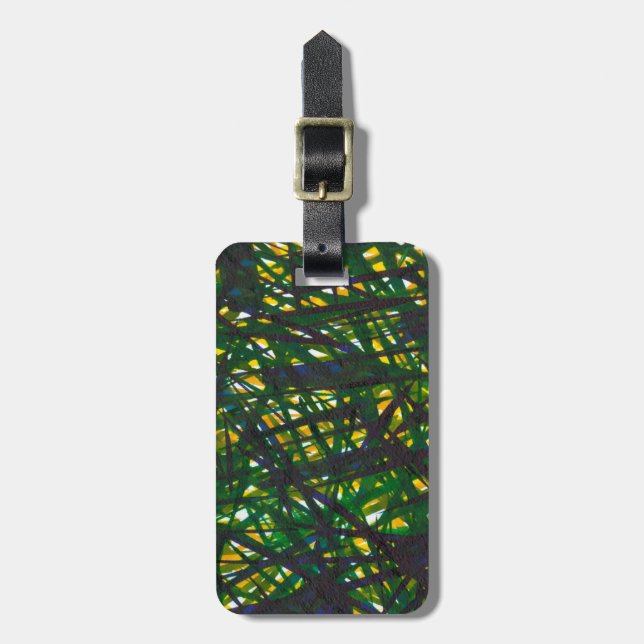 Green Thicket II Luggage Tag (Front Vertical)