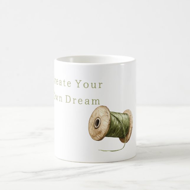 Green Thread Create Your Own Dream Coffee Mug (Center)