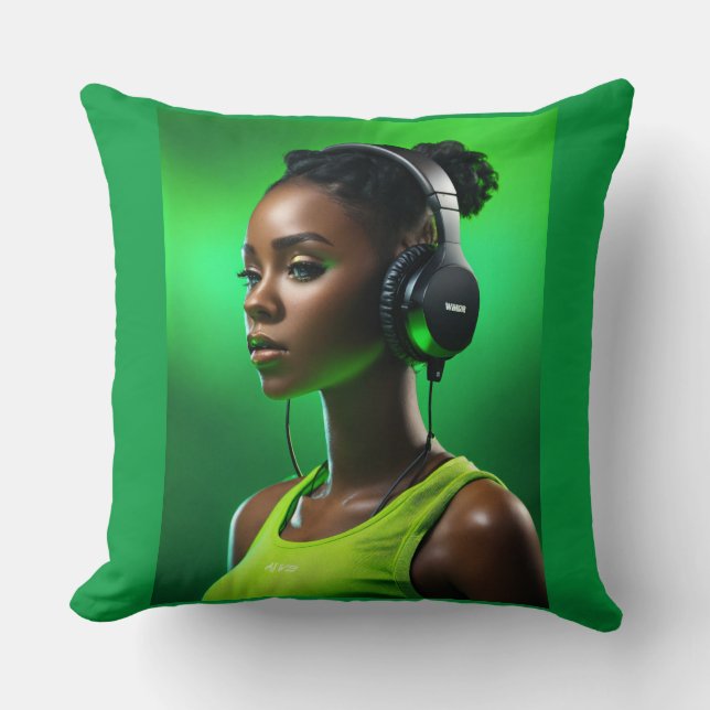Green Throw Pillow (Front)