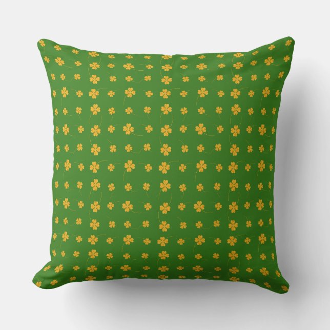 Green Throw Pillow: Stylish Comfort Cushion (Front)