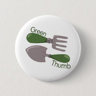 Green Thumb 6 Cm Round Badge