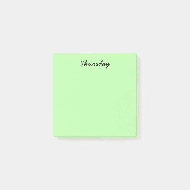 Green Thursday Post-it Notes (Front)