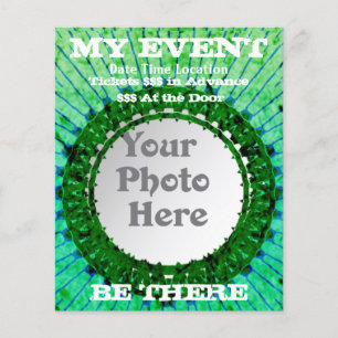 Green Tiedye Photo Event Flyers