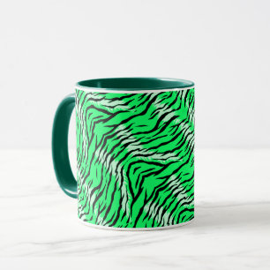 Green Tiger Animal Skin Pattern Design Mug
